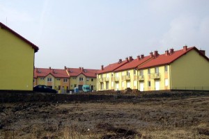 Katowice - ul. Kopaniny Lewe - osiedle domów jednorodzinnych w zabudowie szeregowej lub bliźniaczej