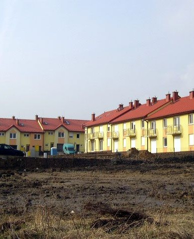 Katowice - ul. Kopaniny Lewe - osiedle domów jednorodzinnych w zabudowie szeregowej lub bliźniaczej