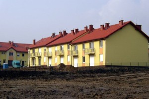 Katowice - ul. Kopaniny Lewe - osiedle domów jednorodzinnych w zabudowie szeregowej lub bliźniaczej