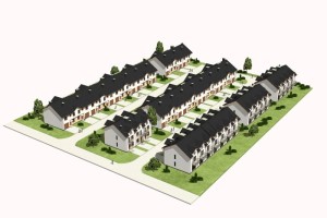 Katowice, ul.Styczniowa - osiedle domów jednorodzinnych